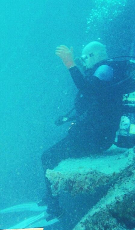 Bob sitting on a beam on the Eagel 